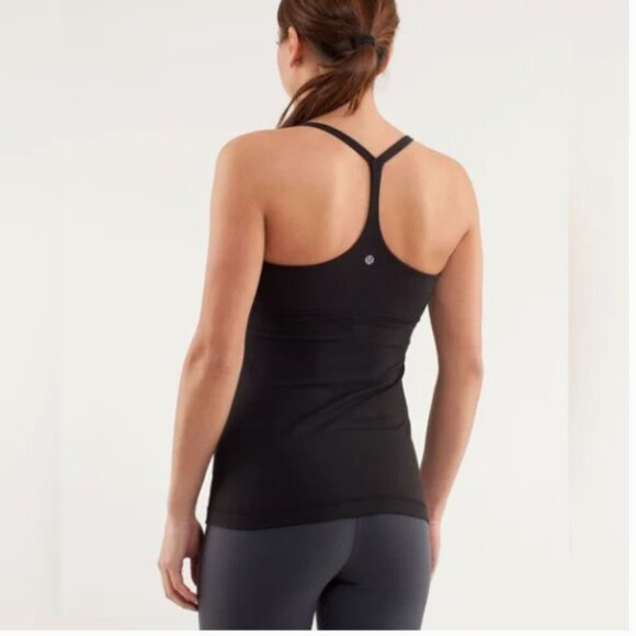 Lululemon Athletica Pure Balance Heather Grey Yoga Tank Top Womens Size Medium 8 - Picture 3 of 6